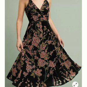 Floral Velvet Burnout Dress